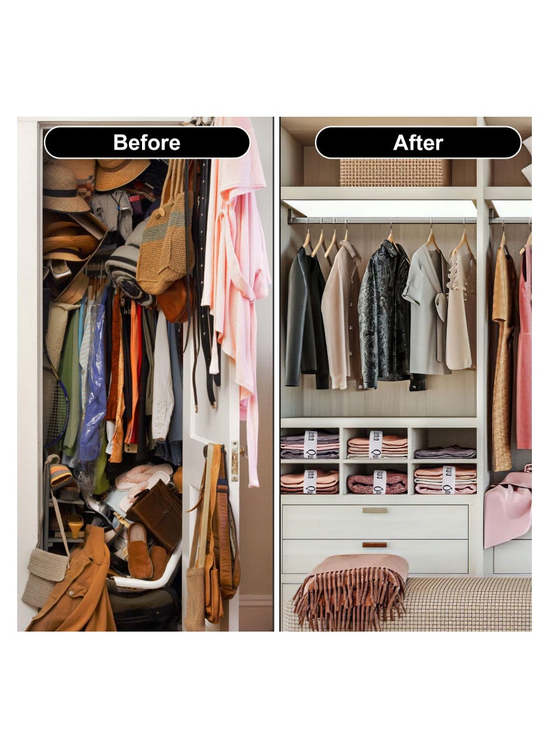 SOLARAE Bed Sheet Organizer Bands Set, Adjustable Elastic Bed Straps King Full Twin Queen Label Bed Sheets Bands for Storage Organizer Closet Organization Bedding Bands for Bedsheet Pillow Case(8 Sheet ) - Image 4