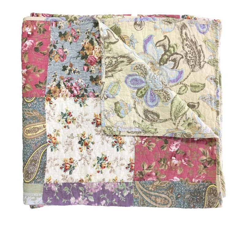 Greenland Home Fashions غطاء رمي مزخرف من غرينلاند هوم بلومينغ براكيري - Image 3