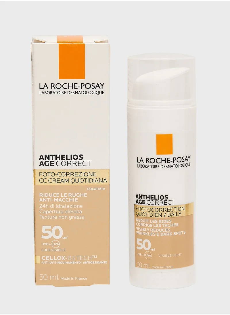 لاروش بوزيه لاروش بوزيه ايج كوريكت SPF 50 واقي شمس ملون مقاوم لعلامات تقدم سن مع النياسيناميد ٥٠ مل