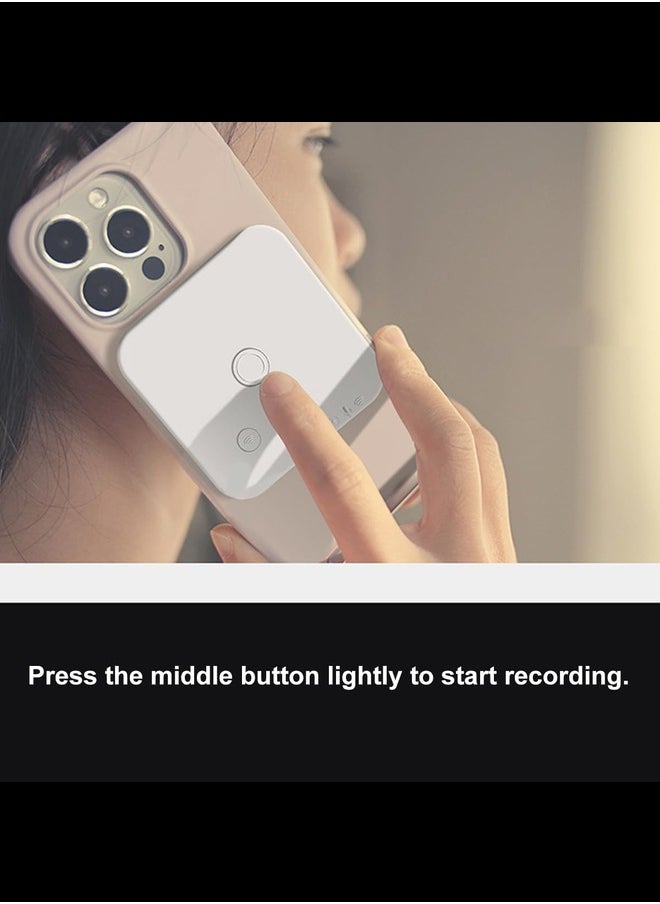 Generic - 32GB Smart Voice Recorder, Voice Activated Recorder with App,microfono espia Phone Recording Device, Bone Conduction Sensing Recording,Wireless Data Transmission for Meeting Lectures Interview (White) - Image 1