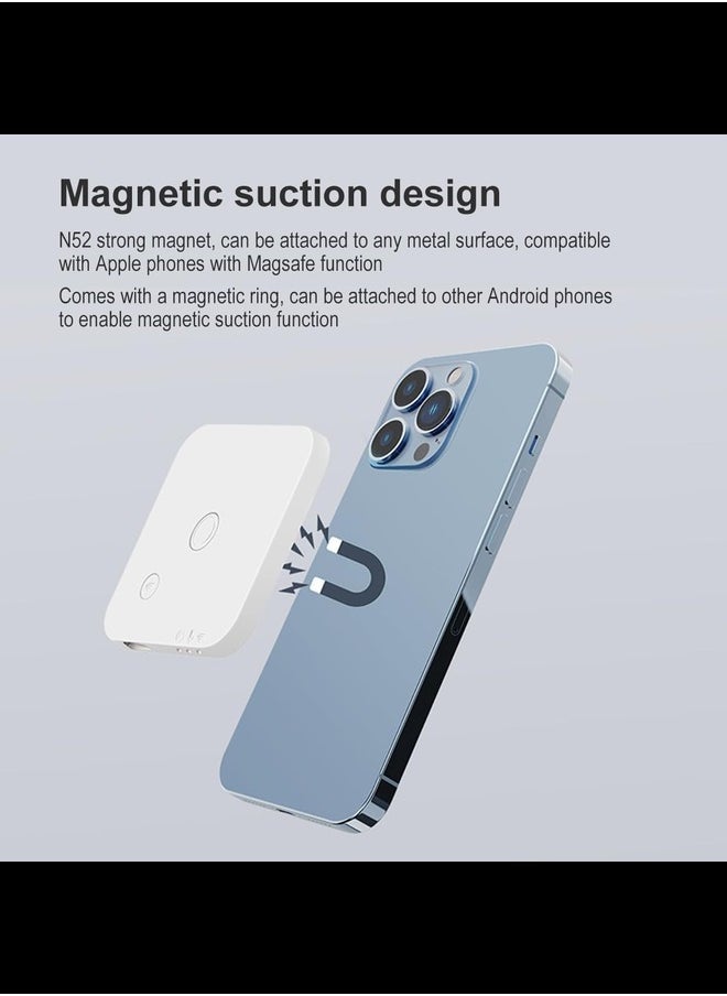 Generic - 32GB Smart Voice Recorder, Voice Activated Recorder with App,microfono espia Phone Recording Device, Bone Conduction Sensing Recording,Wireless Data Transmission for Meeting Lectures Interview (White) - Image 1