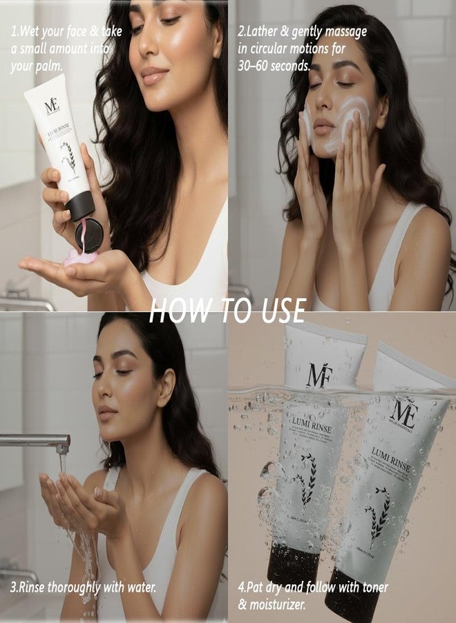 Miloe Miloé Lumi Rinse Face Wash | Sulfate-Free Brightening Cleanser with Rice Ferment, Green Tea & Niacinamide | Gentle Daily Cleanser for Glowing, Even-Toned Skin | Korean skin Care Product | 100ml - Image 5