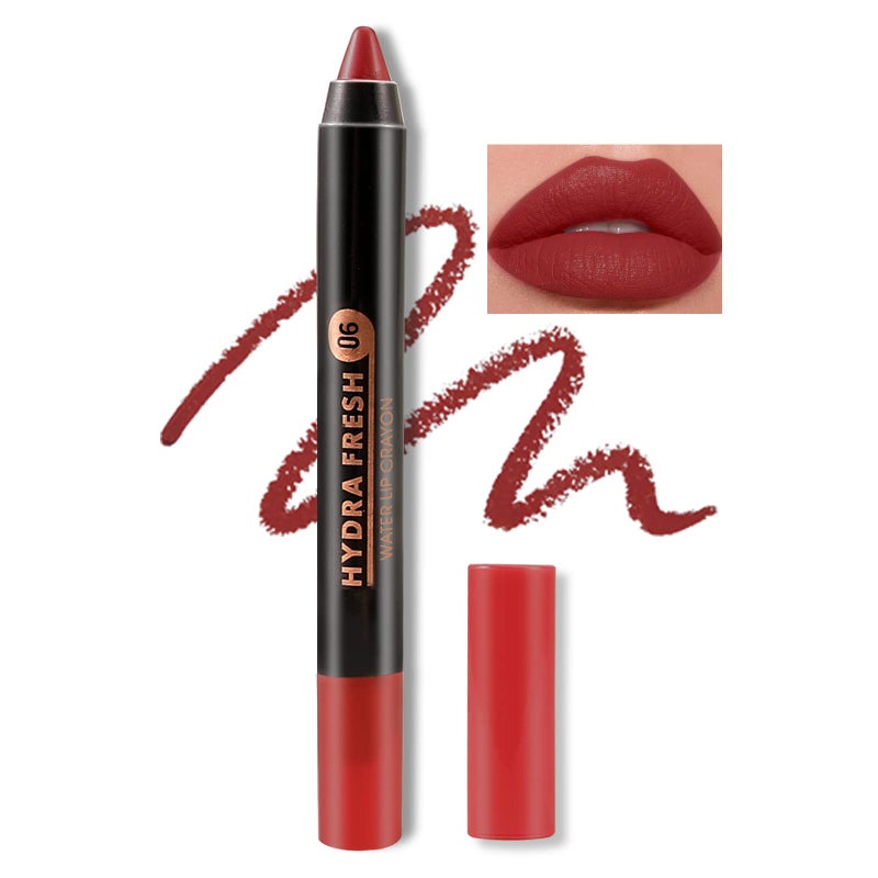 Boobeen Matte Lip Crayon Lipstik Pencil Velvety Creamy Lip Liner Full Coverage High Pigment Waterproof Long Lasting Lipstick for Women Matte Lip Color with Smooth - Image 3