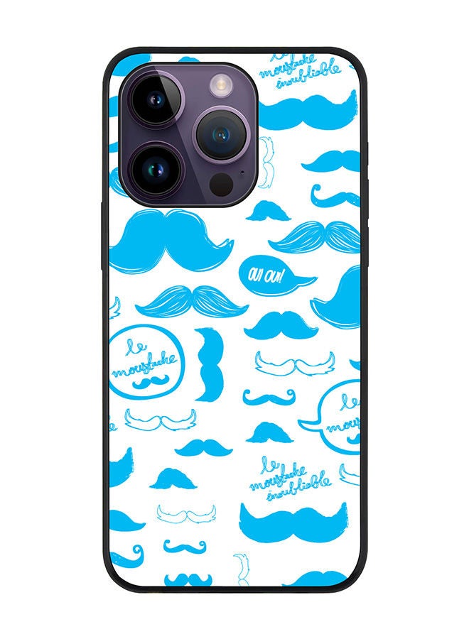 Stylizedd Rugged Black edge case for Apple iPhone 14 Pro Slim fit Soft Case Flexible Rubber Edges Anti Drop TPU Gel Thin Cover - Le Moustache  - Image 1
