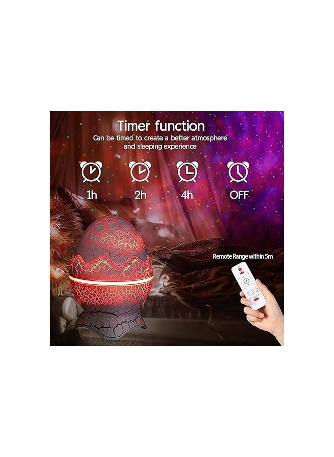 Dinosaur Egg Galaxy Star Projector with Wireless Music Player – Starry Night Light with White Noise, Nebula Effects, Timer, and Remote Control – Ideal Gift & Bedroom Decoration for Kids and Adults - Image 3