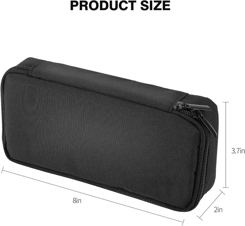 Sulfar Pencil Bag Pen Case, Students Stationery Pouch Pencil Holder Desk Organizer with Double Zipper, Portable Pencil Pouch for School Office Supplies (Black) - Image 5