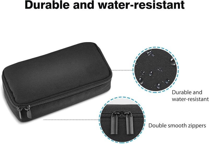 Sulfar Pencil Bag Pen Case, Students Stationery Pouch Pencil Holder Desk Organizer with Double Zipper, Portable Pencil Pouch for School Office Supplies (Black) - Image 3