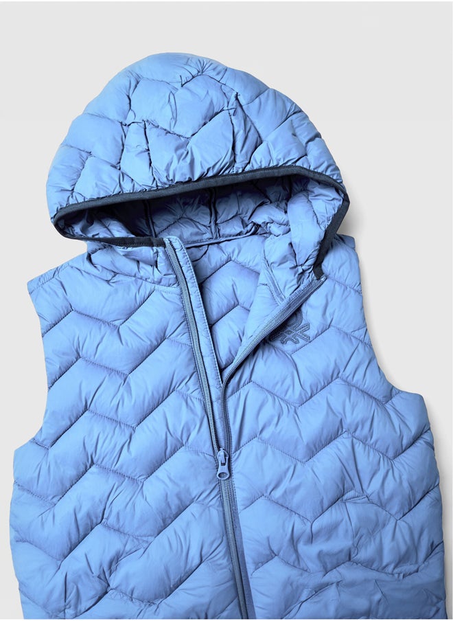 Benetton - Padded vest with hood - Image 1
