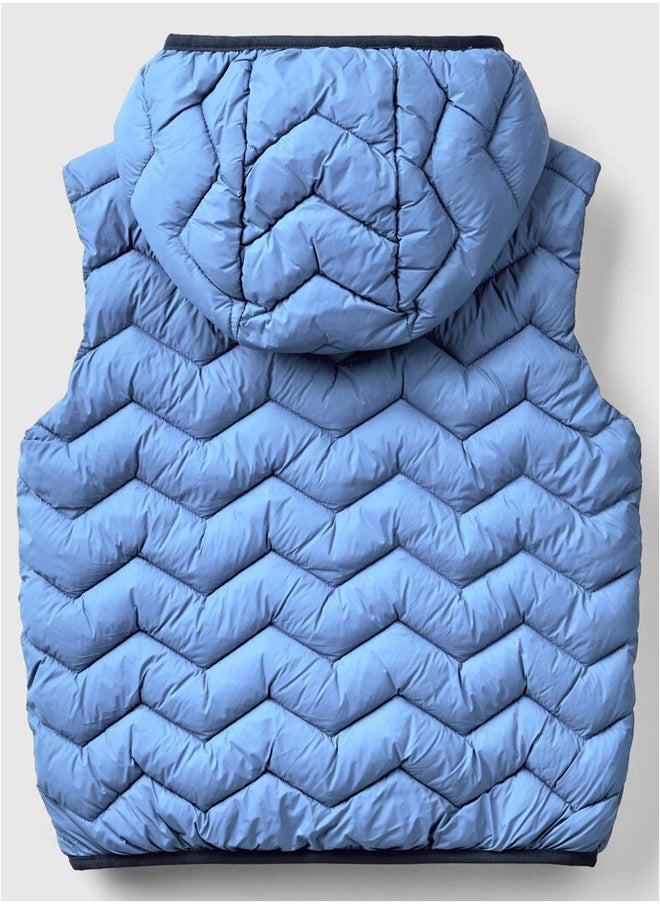 Benetton - Padded vest with hood - Image 1