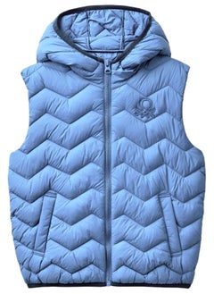Padded vest with hood