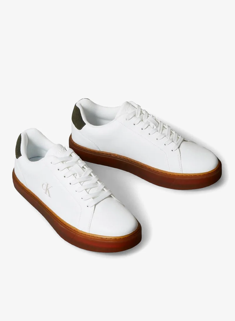 Calvin Klein Jeans Leather Signature Logo Trainers