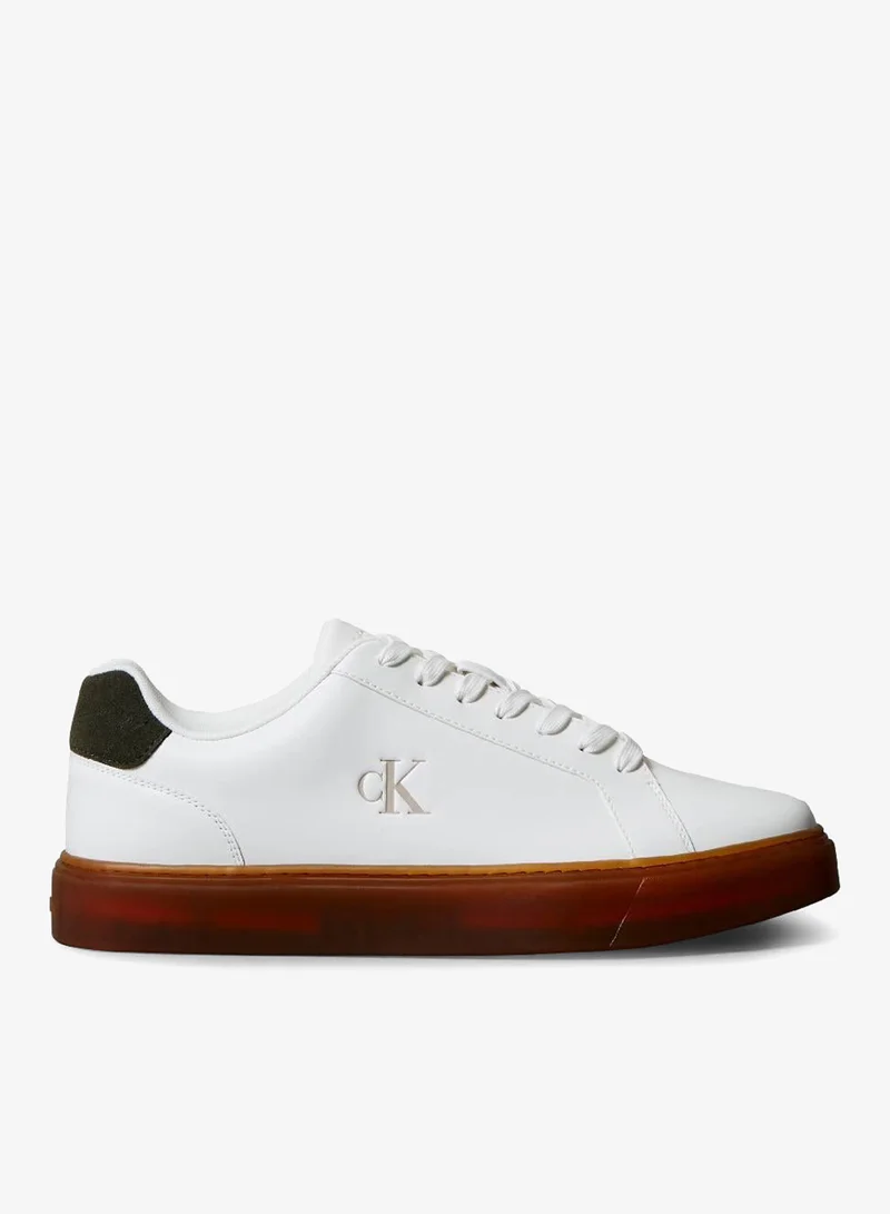 Calvin Klein Jeans Leather Signature Logo Trainers