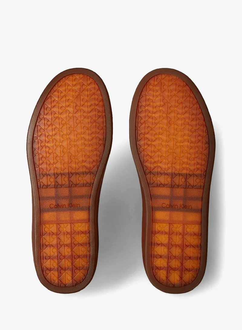 Calvin Klein Jeans Leather Signature Logo Trainers