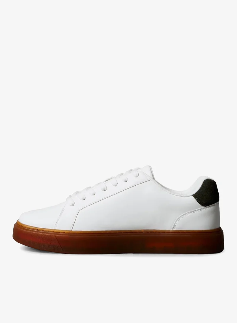 Calvin Klein Jeans Leather Signature Logo Trainers
