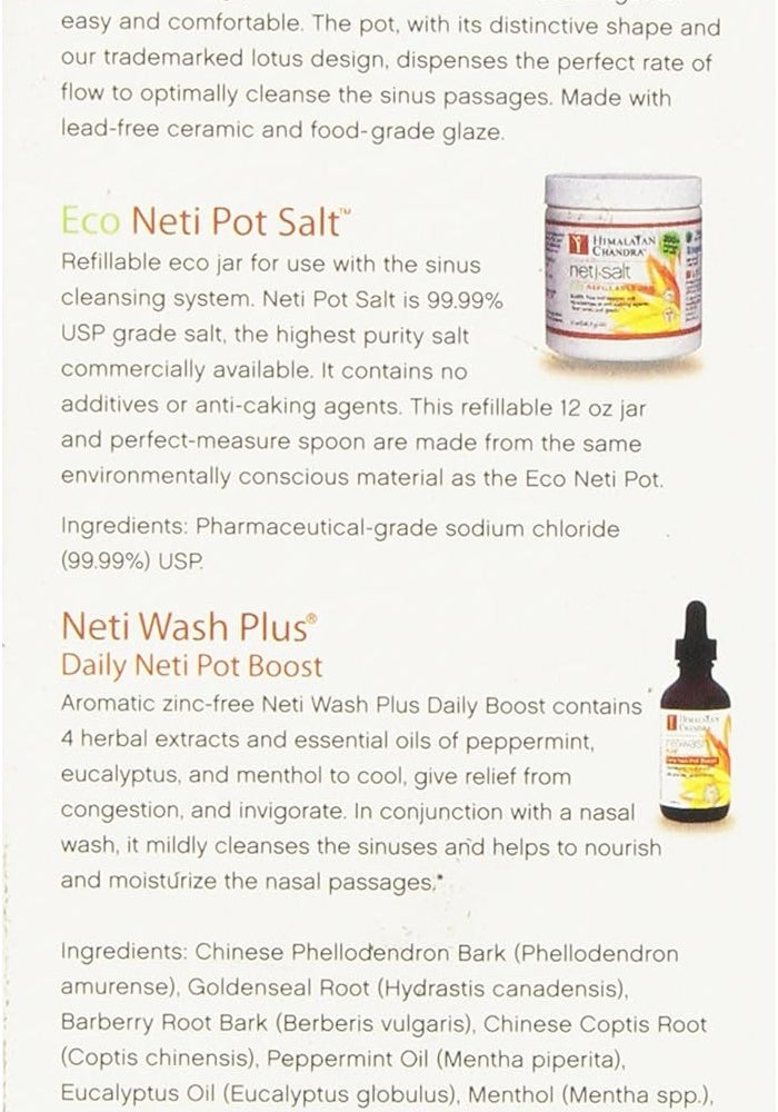 Himalayan Chandra Neti Pot Complete Sinus Cleansing System Starter Kit - Image 3