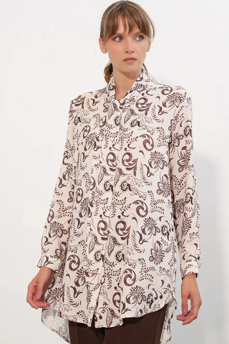 بيغ دارت BDART Long Floral Viscose Shirt