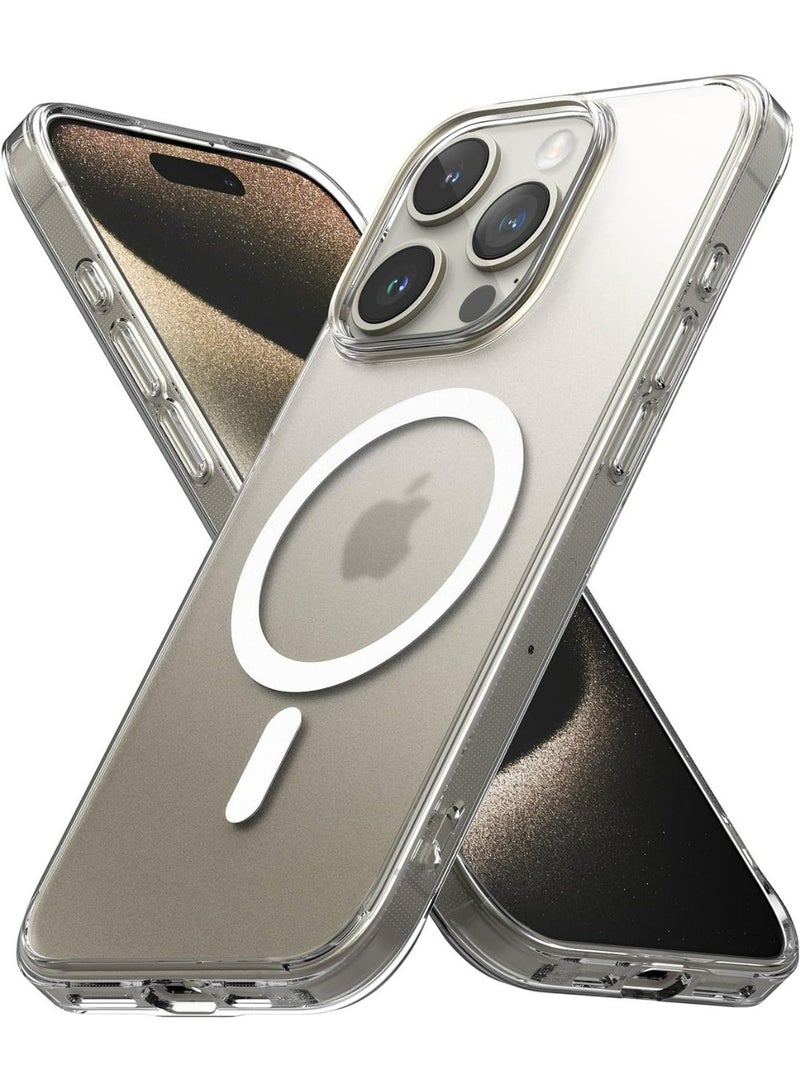 UMIXPRO Magnetic Case for iPhone 15 Pro 6.1-Inch, MagSafe Compatible, Shockproof Clear Back - Image 1
