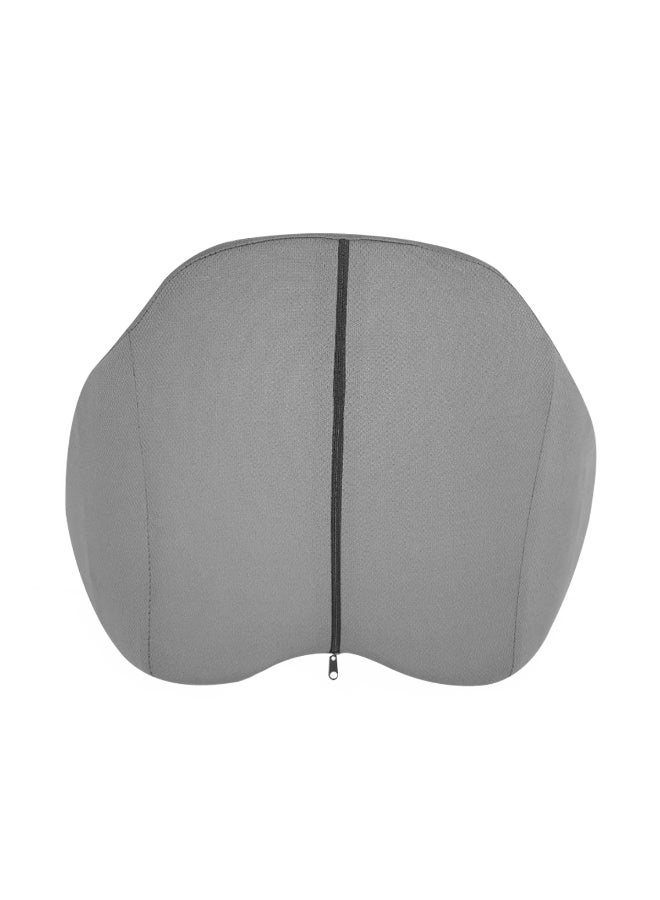 3XR Memory Foam Lumbar Support Cushion for Chair Grey – Ergonomic Back Rest with Washable Cover, Butterfly Design, Pain Relief for Office, Home, Car & Wheelchair 46×31 cm - Image 3