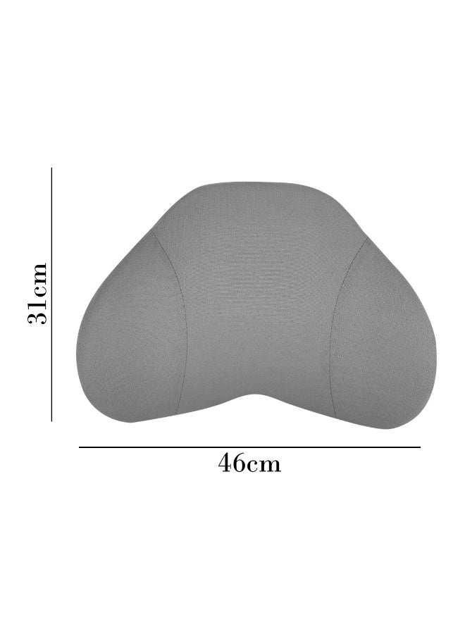 3XR Memory Foam Lumbar Support Cushion for Chair Grey – Ergonomic Back Rest with Washable Cover, Butterfly Design, Pain Relief for Office, Home, Car & Wheelchair 46×31 cm - Image 4