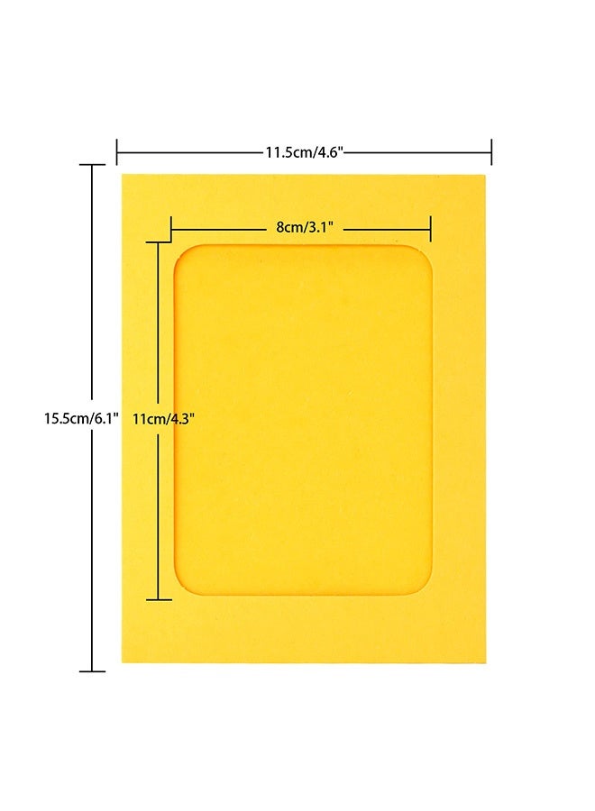 Peachjoy Paper Picture Frames 4x6'' - 30Pcs Colorful Paper Photo Frames Cardboard Picture Frames with Clip and String DIY Clip Photo Holders Photo Hanging Display Kit Wall Decor for Home Party Office - Image 2