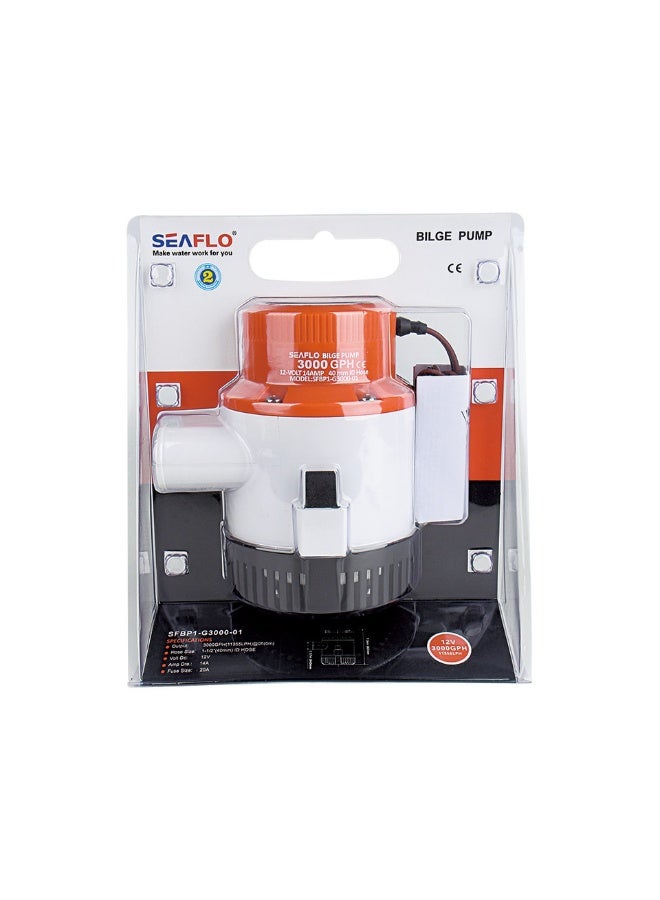 SEAFLO 01 Series 3000 GPH Bilge Pump 12V 24V Submersible Marine Boat Pump - Image 1