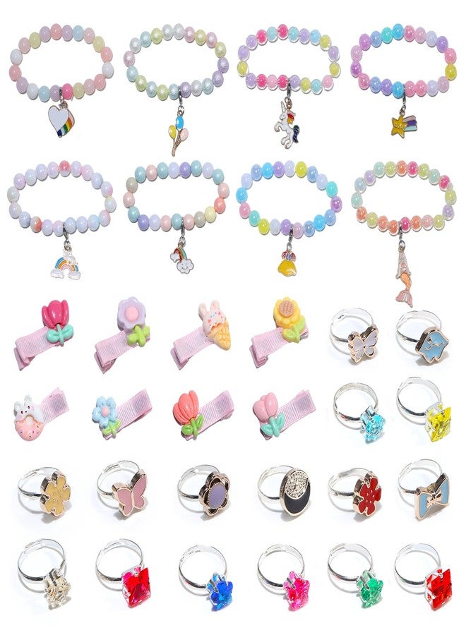 CUTE STONE 24 Pack Filled Easter Eggs Toys with Bracelets, Rings and Hair Clip Inside, Easter Basket Stuffers Party Favors for Toddler, Girls and Kids - Image 3