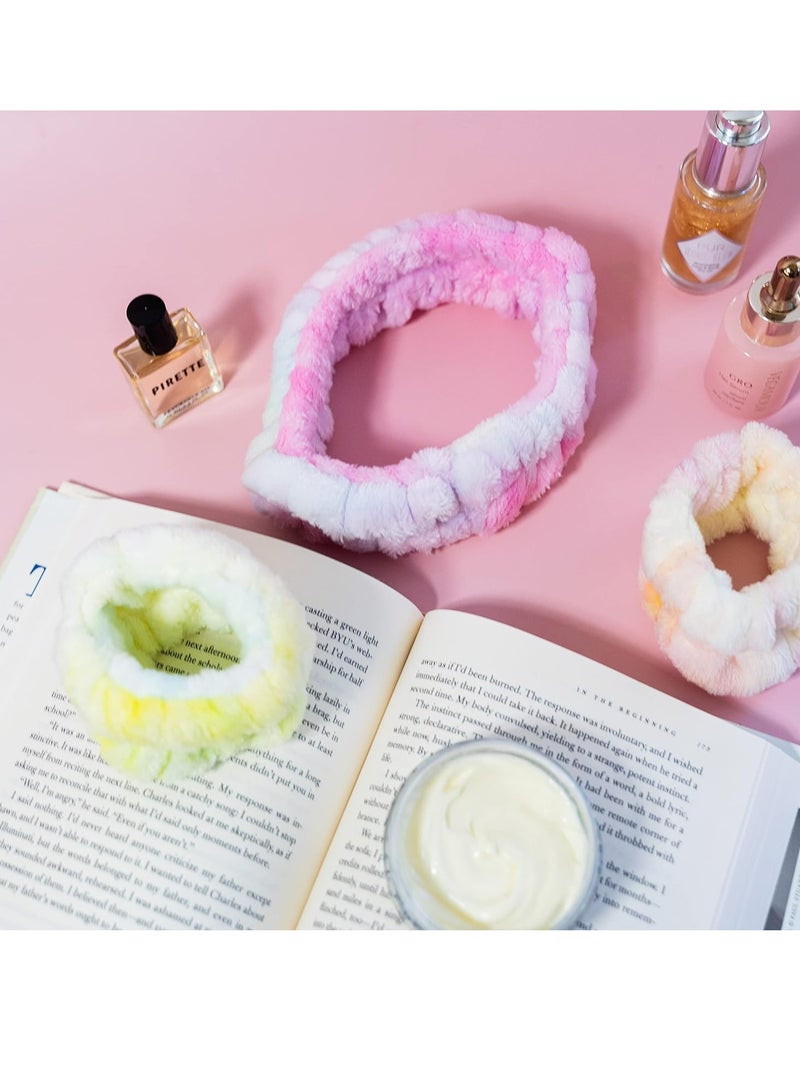 Loquat Face Spa Wash Headband and Wristband Set for Women，Face Washing Set Wrist Towels and Headband Set Face Wash Accessories - Image 3