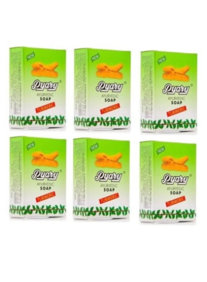 بياري 6 قطع من صابون الكركم الأيورفيدا بالكركم 6*75 جرام - Image 1