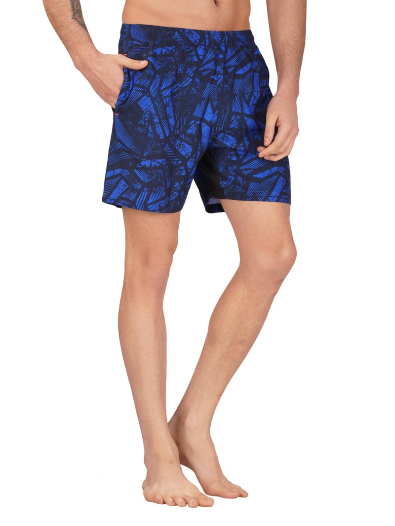 NEVER LOSE Mens 5" Swim Trunks with Zipper Pockets Quick Dry Beach Board Shorts for Men Swimsuit Swimwear with Mesh Lining (XX-Large, 2050C) - Image 4