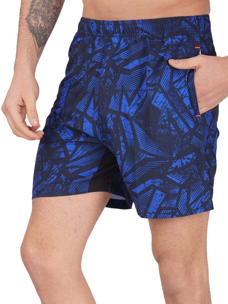 NEVER LOSE Mens 5" Swim Trunks with Zipper Pockets Quick Dry Beach Board Shorts for Men Swimsuit Swimwear with Mesh Lining (XX-Large, 2050C) - Image 1