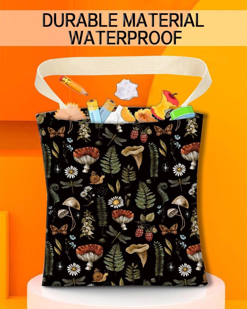 ANKVRP Hanging Car Trash Can Bag - Boho Brown Mushroom Design, Back Seat Organizer for Travel, Camping, Vehicle Accessories - Image 2