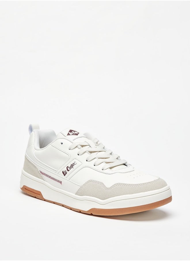 Lee Cooper Men's Logo Detail Low Ankle Sneakers with Lace-Up Closure  - Image 1