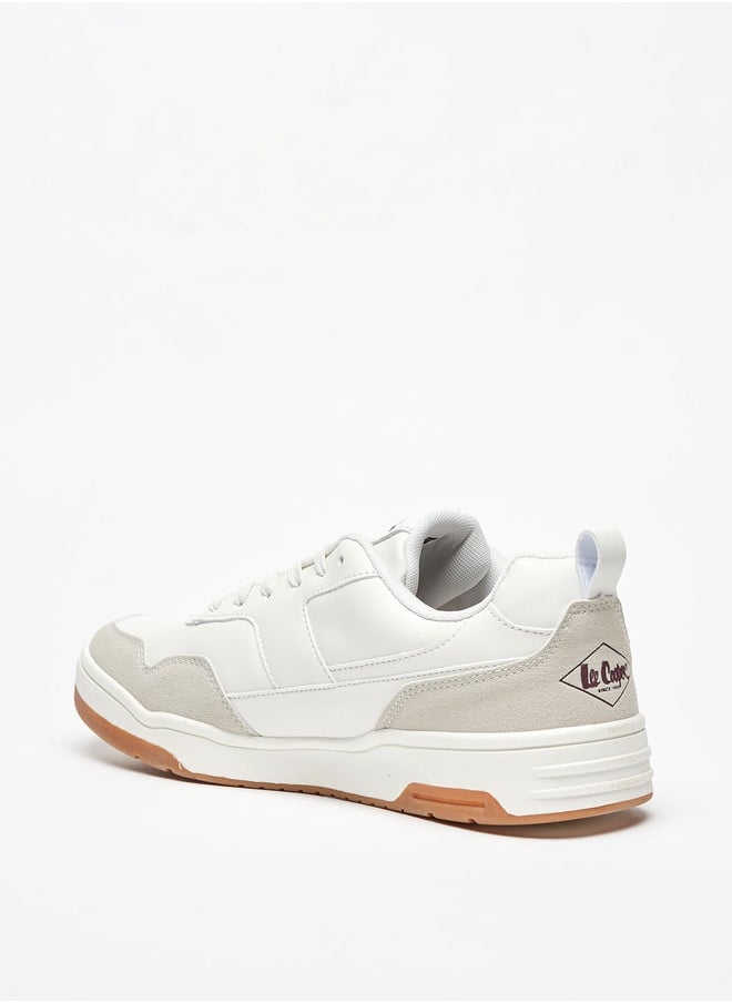 Lee Cooper Men's Logo Detail Low Ankle Sneakers with Lace-Up Closure  - Image 2