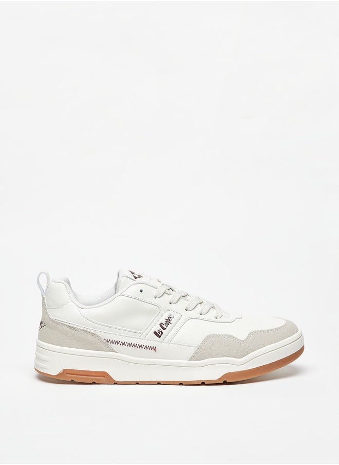 Lee Cooper Men's Logo Detail Low Ankle Sneakers with Lace-Up Closure  - Image 3