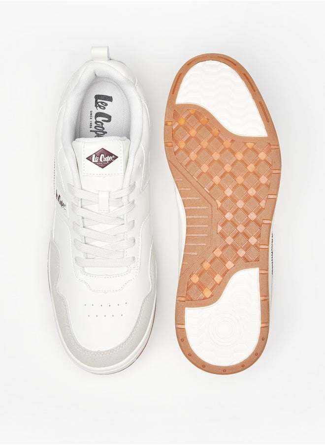 Lee Cooper Men's Logo Detail Low Ankle Sneakers with Lace-Up Closure  - Image 4