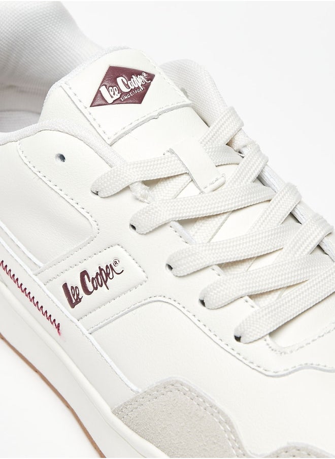Lee Cooper Men's Logo Detail Low Ankle Sneakers with Lace-Up Closure  - Image 5