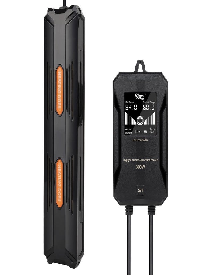 hygger Aquarium Heater, 100W/200W/300W/500W/800W Submersible Fish Tank Heater with Over-Temperature Protection and Automatic Power-Off Fish Heater with Digital Controller for Freshwater and Saltwater - Image 1