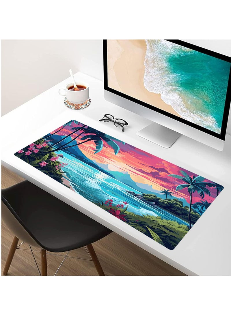 Tropical Island Gaming Mouse Pad – Anti Slip Rubber - Speed Edition | 700 X 300 x 2 mm