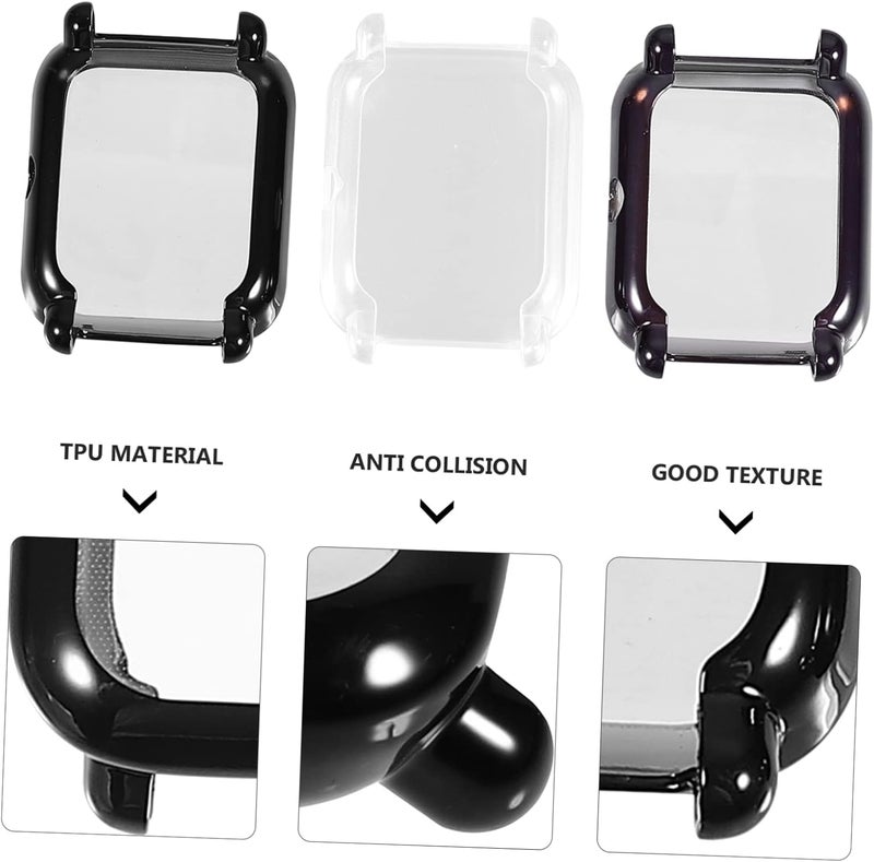 3pcs TPU Protective Case -Drop Easy Install Watch Shell Transparent for Enhanced Durability - Image 4