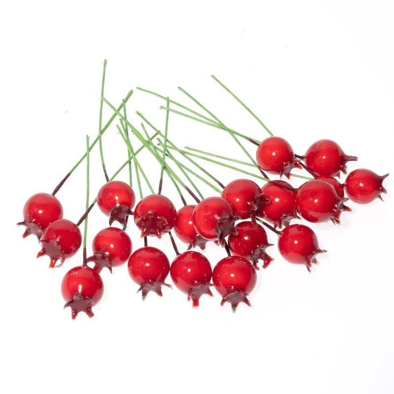 NUOMI Mini Pomegranate Artificial Fruits for Decoration Lifelike Decor 40 Pcs, Christmas Ornaments, Crafts - Image 1