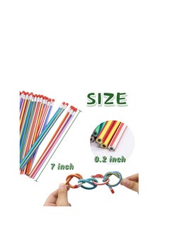 Y&D Soft Flexible Bendy Pencils 20 Pcs Colourful Magic Novelty Pencil for Kids Durable & Non-Toxic Birthday Party Bag Fillers Pinata Favours Christmas Stocking Classroom Gifts  - Image 2
