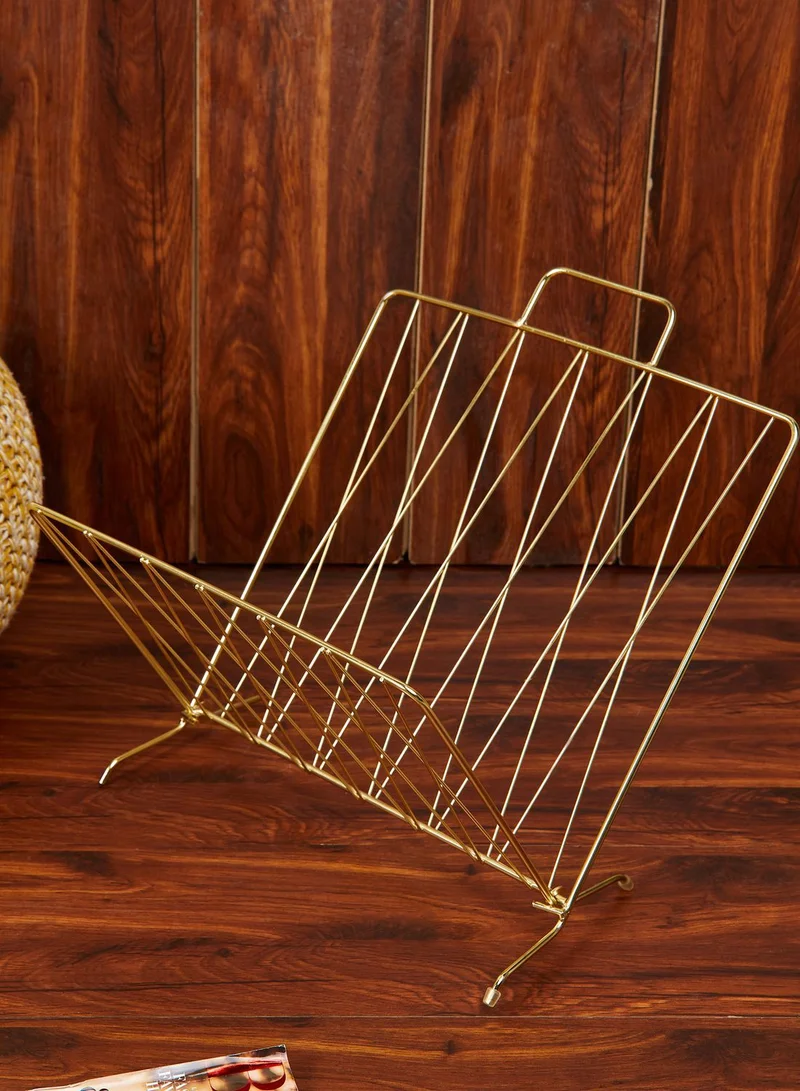 present time Diamond Gold Magazine Rack
