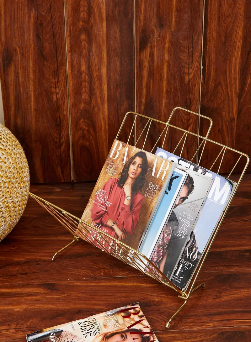 present time Diamond Gold Magazine Rack