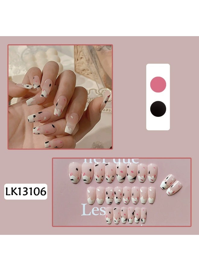 Goolsky Pure Desire Milk Cow Print Press-on Nails - Cute Edgy Daily & Street Style for Trendsetters - Image 1