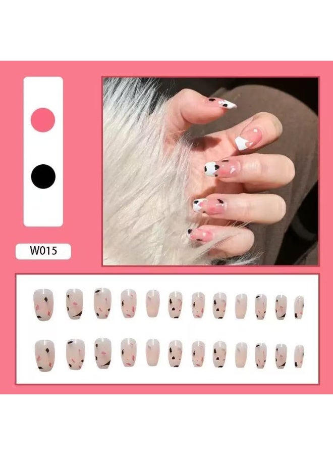 Goolsky Pure Desire Milk Cow Print Press-on Nails - Cute Edgy Daily & Street Style for Trendsetters - Image 3