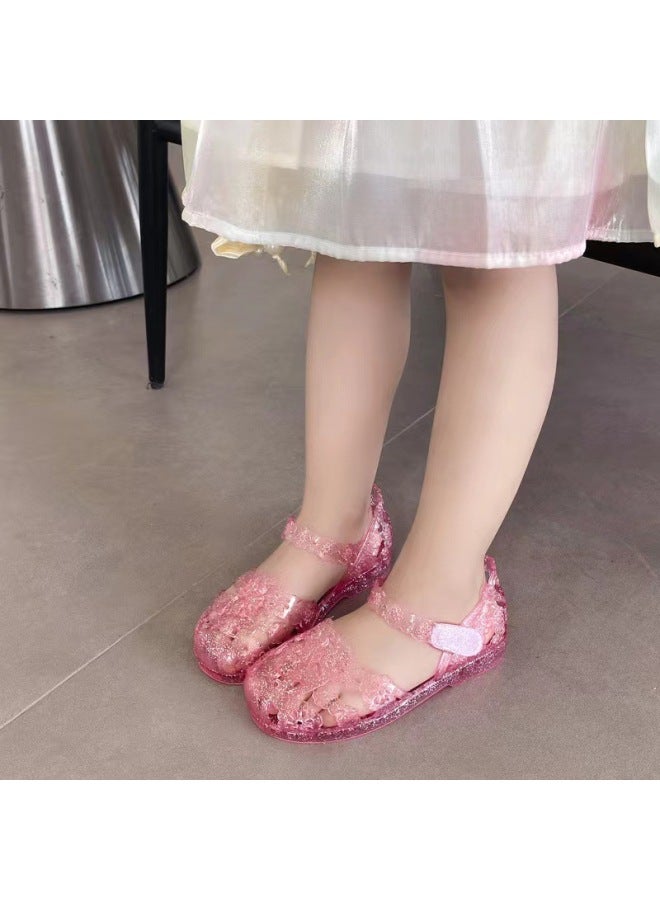 Popular Children's Clogs, Closed-toe Jelly Shoes, Girls' Princess Shoes, Back-strap Beach Sandals, Crystal Shoes