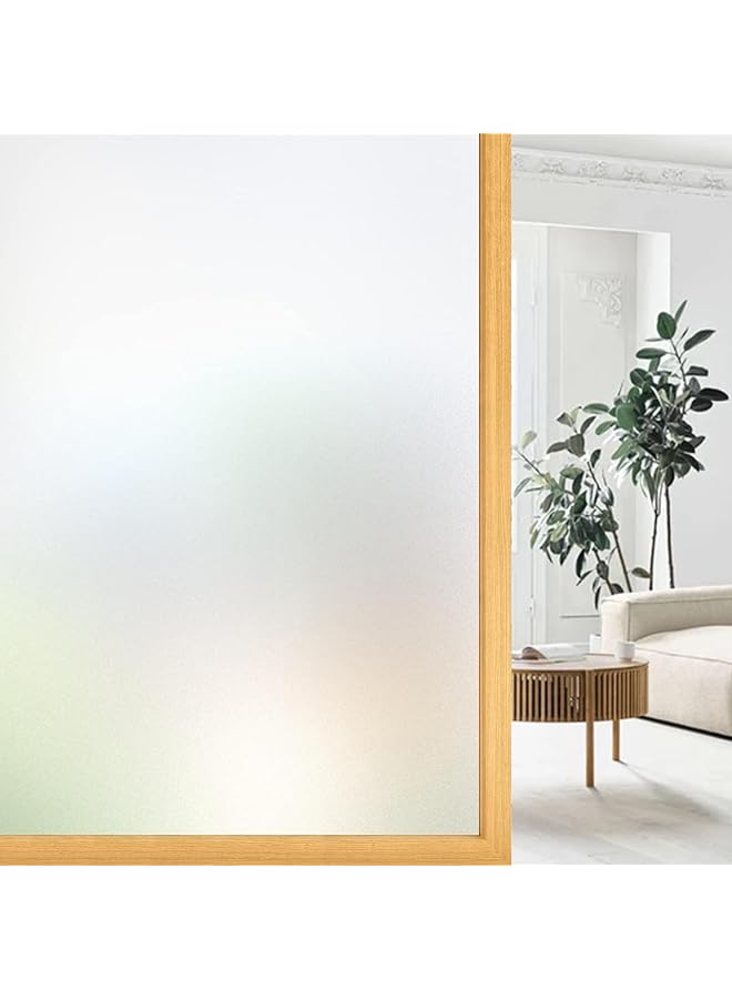 Frosted Window Privacy Film , Heat Control Sun UV Blocking, Static Cling Non-Adhesive Glass Stickers, Reusable and Waterproof Glass Stickers for Home Office Bathroom (19.7 x 78.7 Inch)