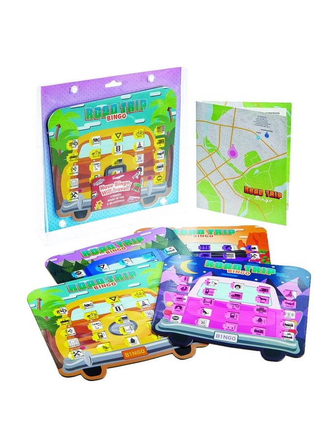 Imagination Generation Imagination Generation Road Trip Bingo - Travelling Game for Families on Vacations - 4 Compact Boards for Easy Travel  - Image 1