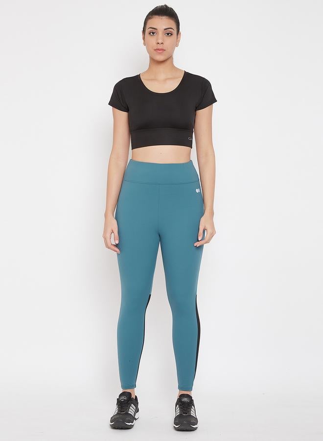 Clovia Snug Fit Active Tights with Mesh Insert - Image 1