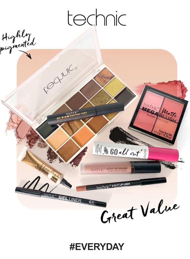 Technic Enamoured Full Face Cosmetic 8 Piece Gift Set - Full Size Products for Eyes, Face & Lips - Perfect for Makeup Lovers - Vegan & Cruelty Free - Image 2